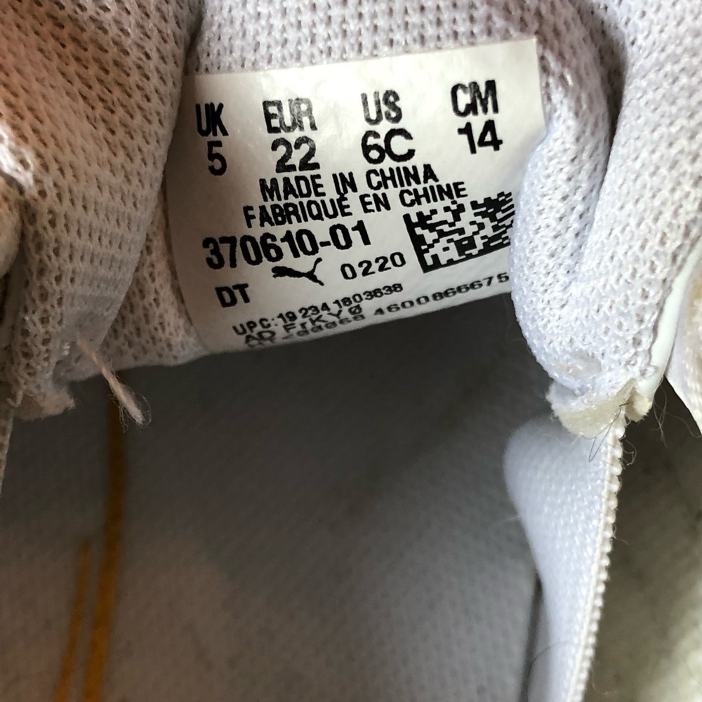 White Puma Roma Heart Patent Sneaker With Ribbon Laces - Picture 7 of 11
